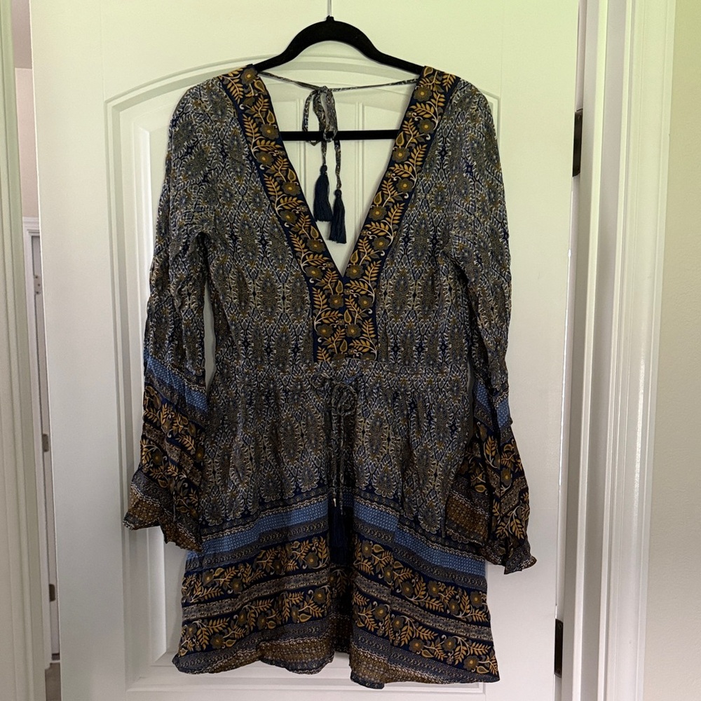 NWT  Le Salty Label V-Neck Dress long sleeve dress